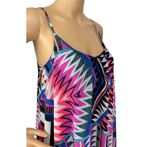 2/$15 Express Bold Geo Mini Dress V-Neck Sleeveless Size XS - Picture 8 of 11